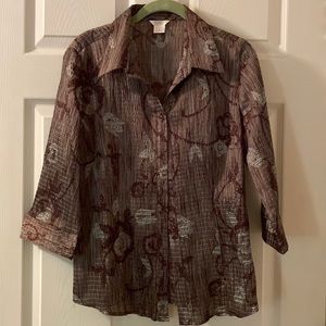 Absolutely gorgeous Christopher&Banks three-quarter sleeve ladies medium blouse